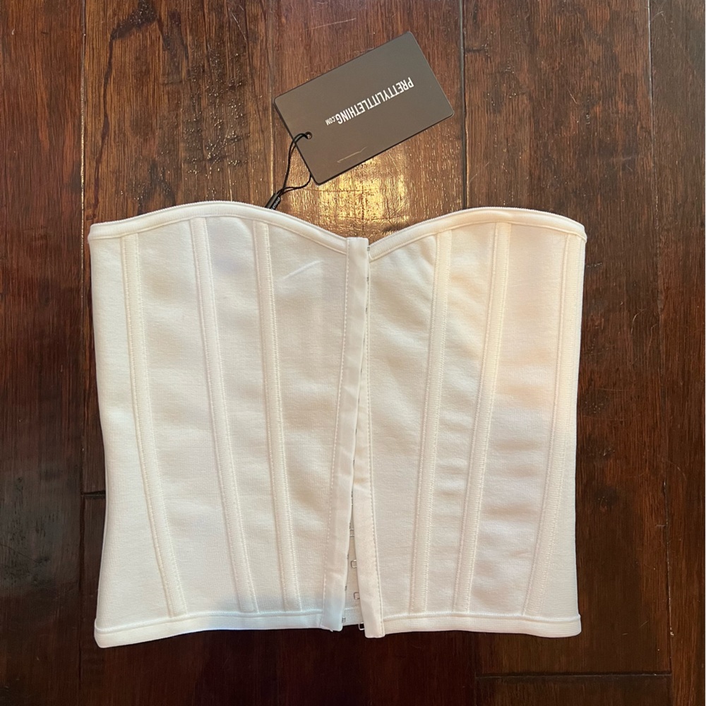 White corset top